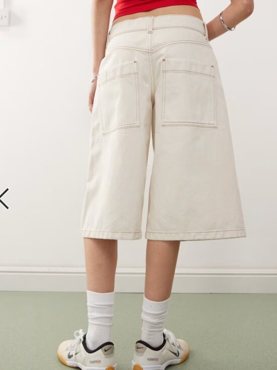 Women's White Denim Jean Shorts - Picture 7 of 7